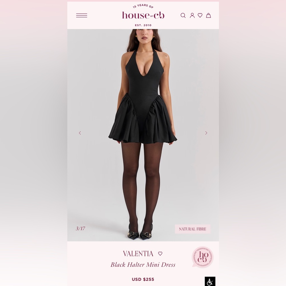 House of CB Black Valentia dress